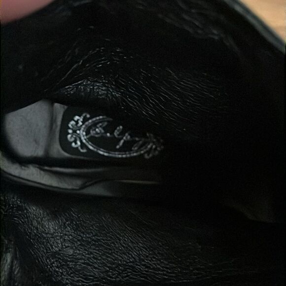 Salpy Madonna peep toe Black Women's Ankle Boots size 9 - Picture 9 of 9